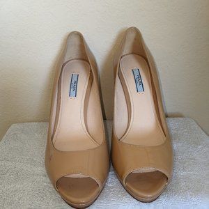 Prada, classic pump, open toe, size EU 39.5